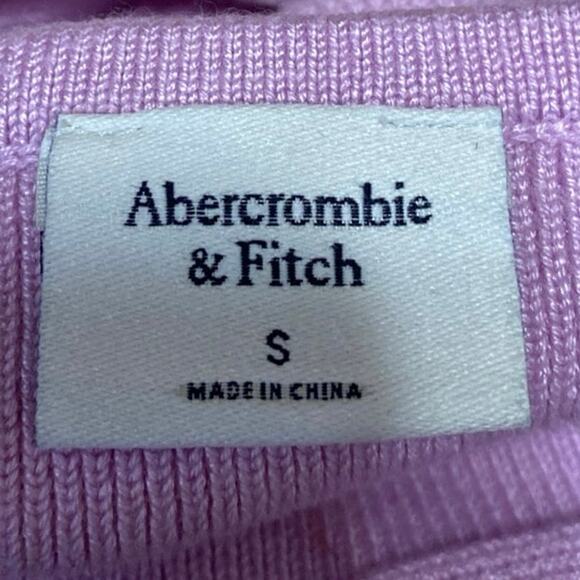 Abercrombie & Fitch Pink Rib Knit Sleeveless Halter Mini Tank Bodycon Dress Sz S - Picture 3 of 3